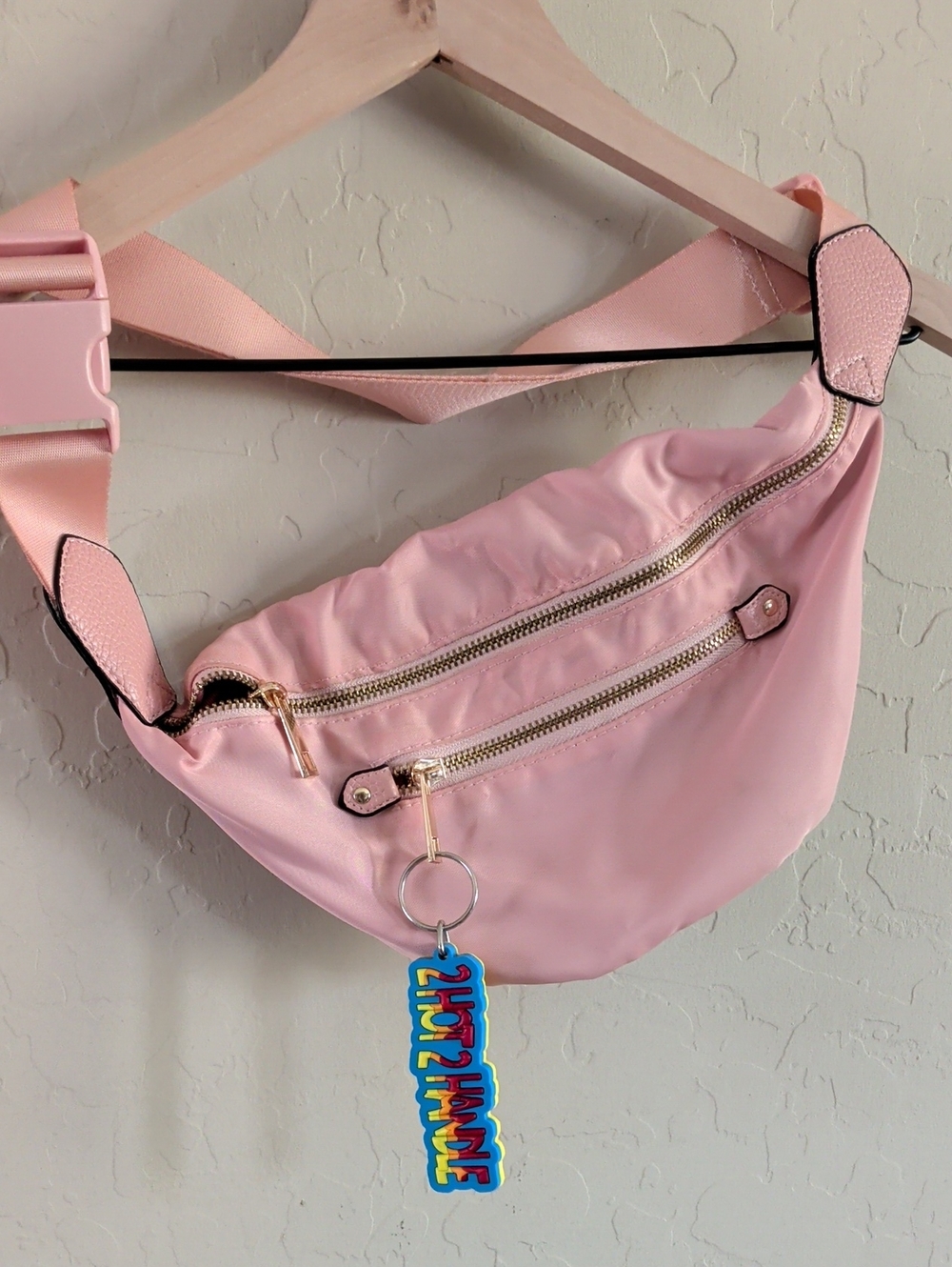 Pink Crossbody Belt Bag - Unbranded